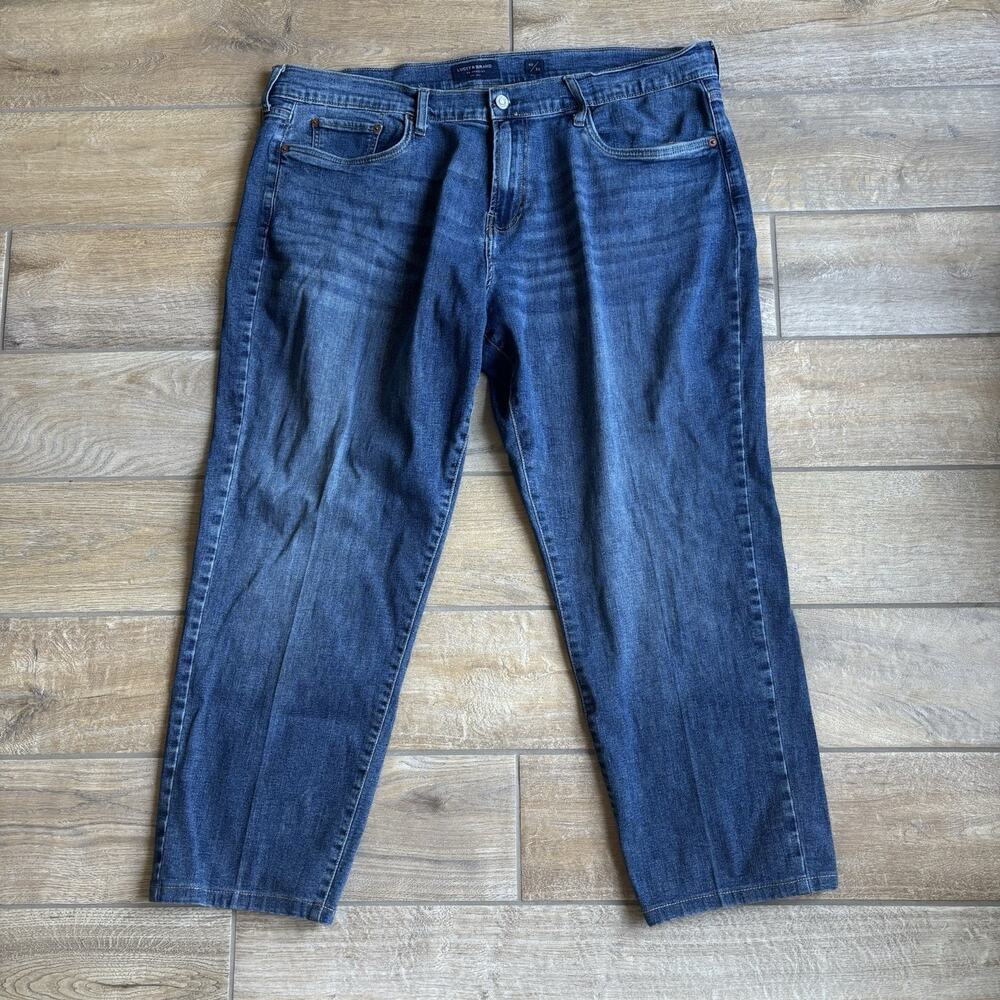 Lucky Brand 221 Straight Jeans Mens 40x30 Blue Medium Wash Denim 42x29 Actual